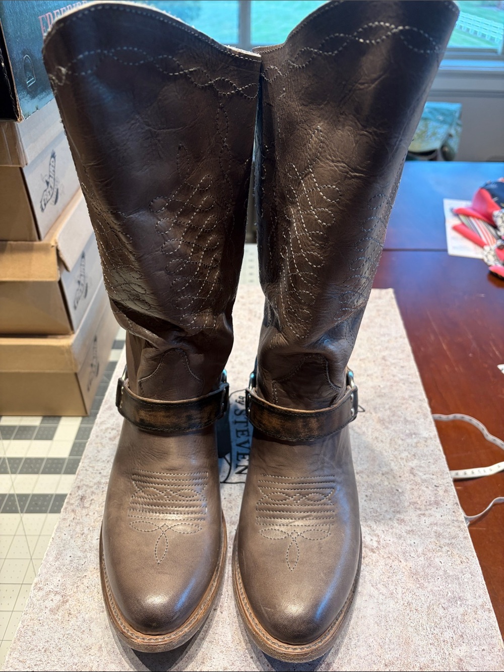 Shauna stone Freebird by Steven Mid-Calf Harness Boots